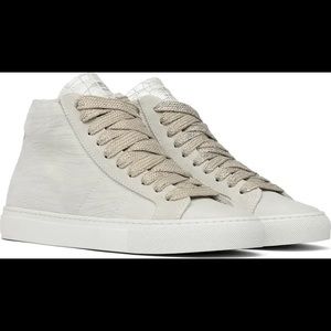 P448 Star High Top Sneaker in White Zebra